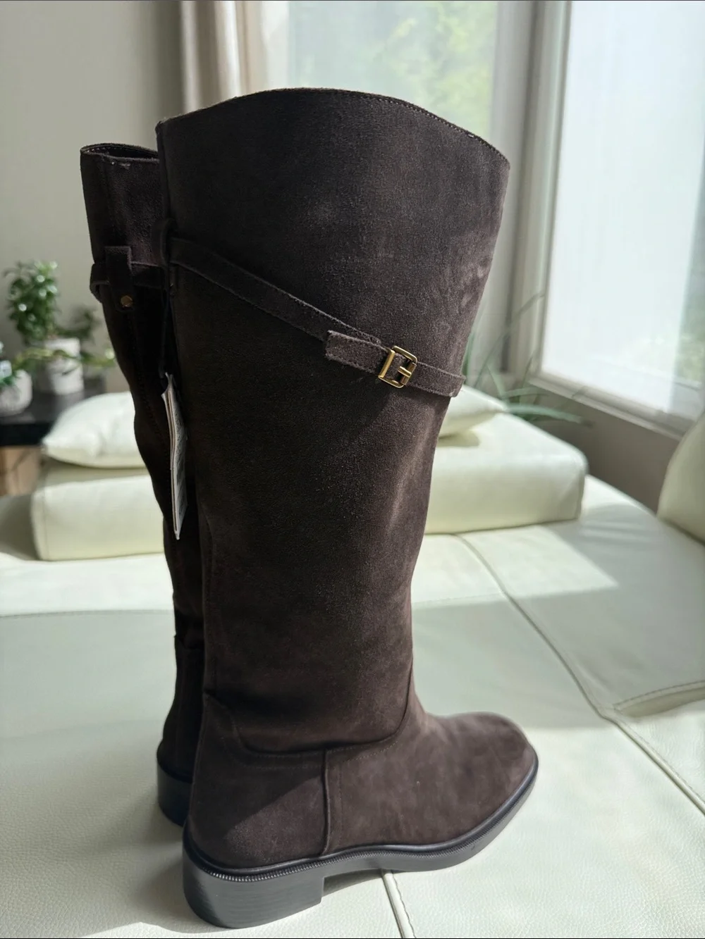 Zara Split Suede Riding Boots